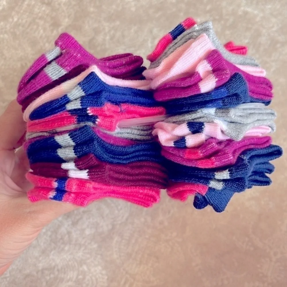 Brand New Charlotte 20-Pair Pack of Girls Socks No Show Ankle Colorful Unicorn